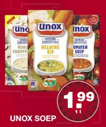 Aanbiedingen Unox soep - Unox - Geldig van 16/06/2017 tot 18/06/2017 bij Aldi