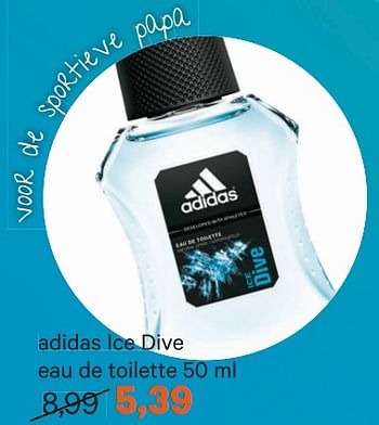 Aanbiedingen Adidas ice dive eau de toilette - Adidas - Geldig van 12/06/2017 tot 18/06/2017 bij Etos