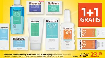 Aanbiedingen Biodermal zonbescherming, aftersun en gezichtsverzorging - Biodermal - Geldig van 12/06/2017 tot 18/06/2017 bij Etos