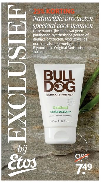 Aanbiedingen Natuurlijke producten speciaal voor mannen - Bulldog - Geldig van 12/06/2017 tot 18/06/2017 bij Etos