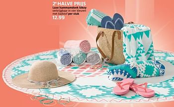 Aanbiedingen Luxe hammamdoek kikoy verkrijgbaar in vier kleuren met badstof - Huismerk - Etos - Geldig van 12/06/2017 tot 18/06/2017 bij Etos