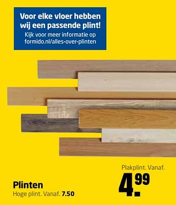 Aanbiedingen Plakplint - Huismerk - Formido - Geldig van 12/06/2017 tot 18/06/2017 bij Formido