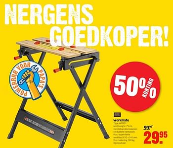 Aanbiedingen Workmate type wm301 - Black &amp; Decker - Geldig van 12/06/2017 tot 18/06/2017 bij Formido