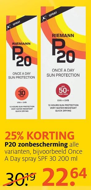 Aanbiedingen P20 zonbescherming - P20 - Geldig van 12/06/2017 tot 18/06/2017 bij Etos