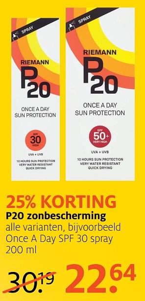 Aanbiedingen P20 zonbescherming - P20 - Geldig van 12/06/2017 tot 18/06/2017 bij Etos