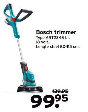 Aanbiedingen Bosch trimmer art23-18 li - Bosch - Geldig van 12/06/2017 tot 18/06/2017 bij Gamma
