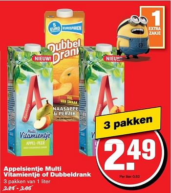 Aanbiedingen Appelsientje multi vitamientje of dubbeldrank - Appelsientje - Geldig van 14/06/2017 tot 20/06/2017 bij Hoogvliet