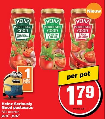 Aanbiedingen Heinz seriously good pastasaus - Heinz - Geldig van 14/06/2017 tot 20/06/2017 bij Hoogvliet