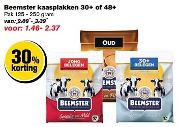 Aanbiedingen Beemster kaasplakken 30+ of 48+ - Beemster - Geldig van 14/06/2017 tot 20/06/2017 bij Hoogvliet