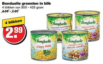 Aanbiedingen Bonduelle groenten in blik - Bonduelle - Geldig van 14/06/2017 tot 20/06/2017 bij Hoogvliet