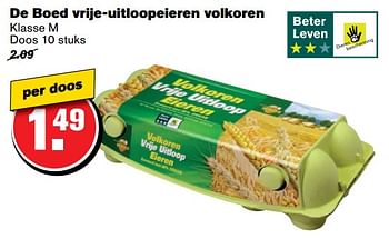 Aanbiedingen De boed vrije-uitloopeieren volkoren - Natuurfarm de Boed - Geldig van 14/06/2017 tot 20/06/2017 bij Hoogvliet