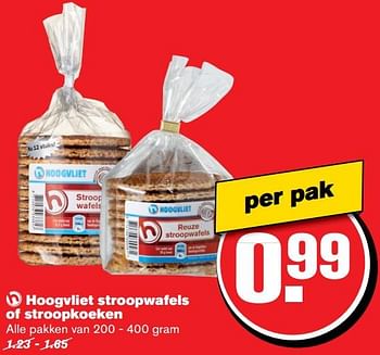 Aanbiedingen Hoogvliet stroopwafels of stroopkoeken - Huismerk - Hoogvliet - Geldig van 14/06/2017 tot 20/06/2017 bij Hoogvliet