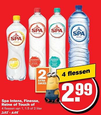 Aanbiedingen Spa intens, finesse, reine of touch of - Spa - Geldig van 14/06/2017 tot 20/06/2017 bij Hoogvliet