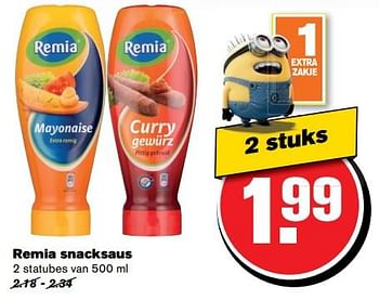 Aanbiedingen Remia snacksaus - Remia - Geldig van 14/06/2017 tot 20/06/2017 bij Hoogvliet