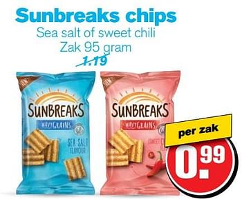 Aanbiedingen Sunbreaks chips - Sunbreaks - Geldig van 14/06/2017 tot 20/06/2017 bij Hoogvliet