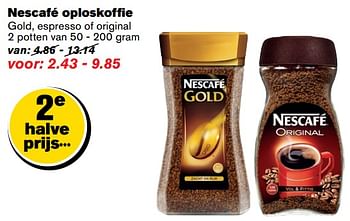 Aanbiedingen Nescafé oploskoffie - Nescafe - Geldig van 14/06/2017 tot 20/06/2017 bij Hoogvliet