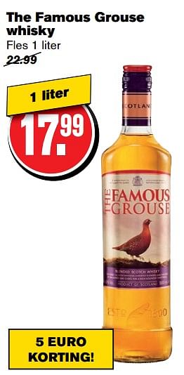 Aanbiedingen The famous grouse whisky - The Famous Grouse - Geldig van 14/06/2017 tot 20/06/2017 bij Hoogvliet