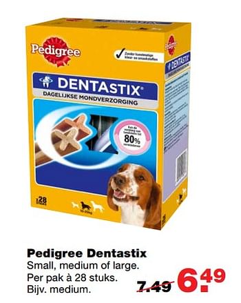 Aanbiedingen Pedigree dentastix medium - Pedigree - Geldig van 12/06/2017 tot 25/06/2017 bij Praxis