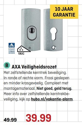 Aanbiedingen Axa veiligheidsrozet - Axa - Geldig van 12/06/2017 tot 25/06/2017 bij Hubo