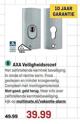 Aanbiedingen Axa veiligheidsrozet - Axa - Geldig van 12/06/2017 tot 25/06/2017 bij Multimate