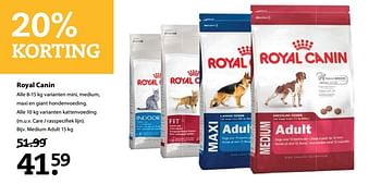 Aanbiedingen Medium adult - Royal Canin - Geldig van 12/06/2017 tot 25/06/2017 bij Pets Place