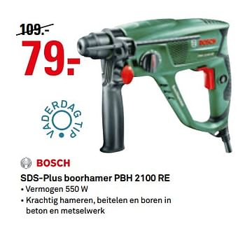 Aanbiedingen Bosch sds-plus boorhamer pbh 2100 re - Bosch - Geldig van 12/06/2017 tot 25/06/2017 bij Karwei