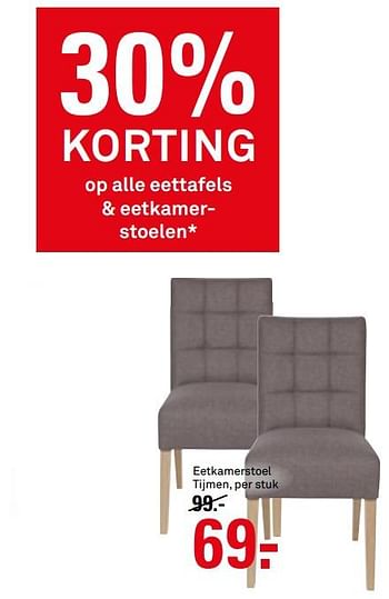 Aanbiedingen Eetkamerstoel tijmen - Huismerk Karwei - Geldig van 12/06/2017 tot 25/06/2017 bij Karwei