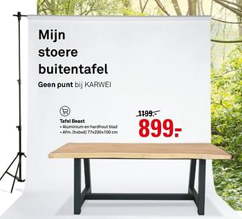 Aanbiedingen Tafel beast - Huismerk Karwei - Geldig van 12/06/2017 tot 25/06/2017 bij Karwei