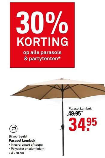 Aanbiedingen Parasol lombok - Huismerk Karwei - Geldig van 12/06/2017 tot 25/06/2017 bij Karwei