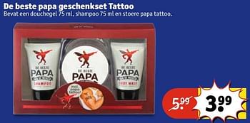 Aanbiedingen De beste papa geschenkset tattoo - Papa - Geldig van 13/06/2017 tot 25/06/2017 bij Kruidvat