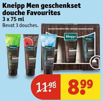 Aanbiedingen Kneipp men geschenkset douche favourites - Kneipp - Geldig van 13/06/2017 tot 25/06/2017 bij Kruidvat
