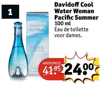 Aanbiedingen Davidoff cool water woman pacific summer - Davidoff - Geldig van 13/06/2017 tot 25/06/2017 bij Kruidvat