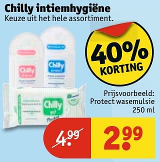Aanbiedingen Protect wasemulsie - Chilly - Geldig van 13/06/2017 tot 25/06/2017 bij Kruidvat