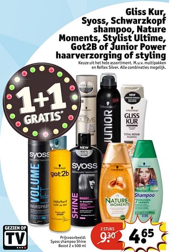 Aanbiedingen Syoss shampoo shine boost - Huismerk - Kruidvat - Geldig van 13/06/2017 tot 25/06/2017 bij Kruidvat