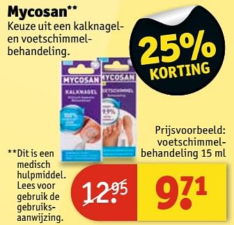 Aanbiedingen Voetschimmel- behandeling - Mycosan - Geldig van 13/06/2017 tot 25/06/2017 bij Kruidvat