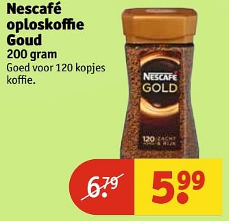 Aanbiedingen Nescafé oploskoffie goud - Nescafe - Geldig van 13/06/2017 tot 25/06/2017 bij Kruidvat
