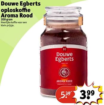 Aanbiedingen Douwe egberts oploskoffie aroma rood - Douwe Egberts - Geldig van 13/06/2017 tot 25/06/2017 bij Kruidvat