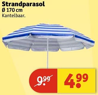 Aanbiedingen Strandparasol - Huismerk - Kruidvat - Geldig van 13/06/2017 tot 25/06/2017 bij Kruidvat