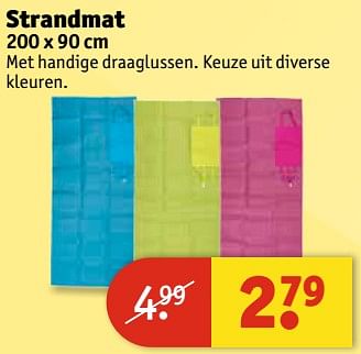 Aanbiedingen Strandmat - Huismerk - Kruidvat - Geldig van 13/06/2017 tot 25/06/2017 bij Kruidvat