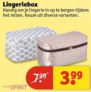 Aanbiedingen Lingeriebox - True Spirit - Geldig van 13/06/2017 tot 25/06/2017 bij Kruidvat