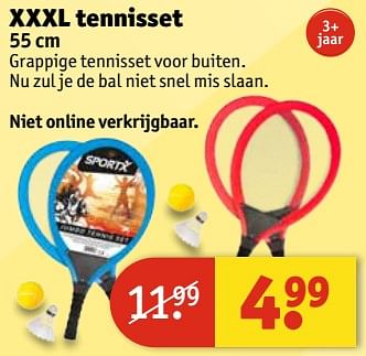 Aanbiedingen Xxxl tennisset - Huismerk - Kruidvat - Geldig van 13/06/2017 tot 25/06/2017 bij Kruidvat