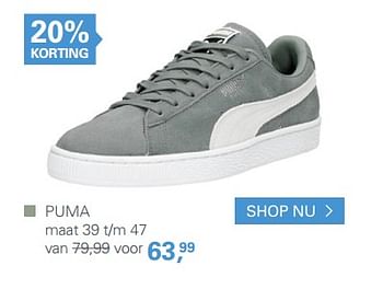 Aanbiedingen Schoenen - Puma - Geldig van 10/06/2017 tot 25/06/2017 bij Schuurman Schoenen