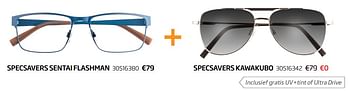 Aanbiedingen Specsavers sentai flashman + specsavers kawakubo - Huismerk - Specsavers - Geldig van 13/06/2017 tot 17/07/2017 bij Specsavers