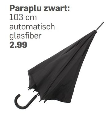 Aanbiedingen Paraplu zwart: - Huismerk - Action - Geldig van 14/06/2017 tot 30/07/2017 bij Action
