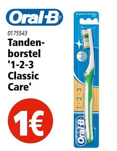 Aanbiedingen Tandenborstel `1-2-3 classic care` - Oral-B - Geldig van 15/06/2017 tot 12/07/2017 bij Marskramer