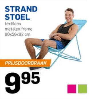 Aanbiedingen Strand stoel - Huismerk - Action - Geldig van 14/06/2017 tot 21/06/2017 bij Action