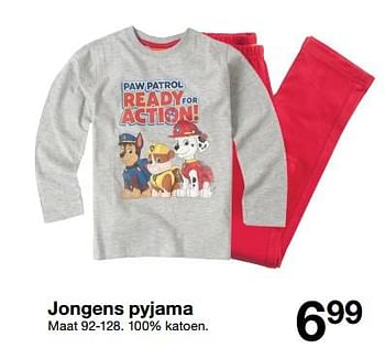 Aanbiedingen Jongens pyjama - Huismerk - Zeeman  - Geldig van 17/06/2017 tot 23/06/2017 bij Zeeman