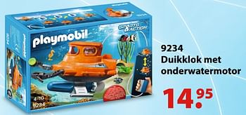 Aanbiedingen Duikklok met onderwatermotor - Playmobil - Geldig van 19/06/2017 tot 31/07/2017 bij Multi Bazar