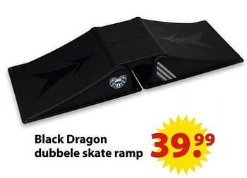 Aanbiedingen Black dragon dubbele skate ramp - Huismerk - Multi Bazar - Geldig van 19/06/2017 tot 31/07/2017 bij Multi Bazar