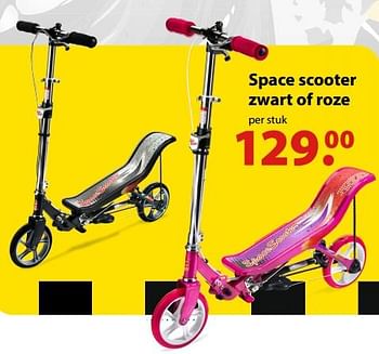 Aanbiedingen Space scooter zwart of roze - Move - Geldig van 19/06/2017 tot 31/07/2017 bij Multi Bazar